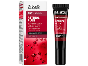 Крем для шкіри навколо очей Dr. Sante Retinol Plus, з ретинолом та гіалуроновою кислотою, 30мл