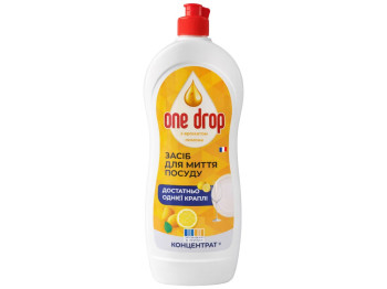 Засіб для миття посуду One Drop, концентрат, аромат лимон, 500мл