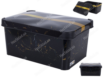 Контейнер Violet House Decor Marble Black, 10л, 8690066381353