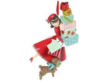 Декоративна фігурка на підвісі Час подарунків, 17,5см