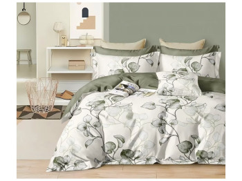 Комплект постельного белья Soho Евро Lounge, 200x230см, Flowers Olive, 6900069989039