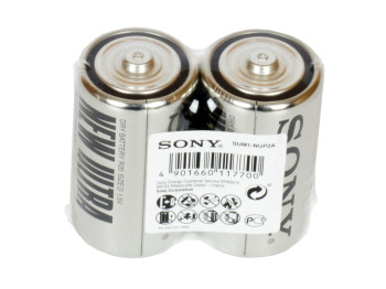 Батарейка солевая Sony New Ultra R20D (цена за уп. 24 шт, 12 спаек по 2 шт)