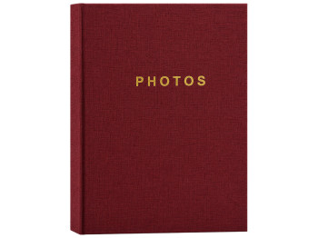 Фотоальбом Ufo Classic Red, тканевая обложка, бордовый, 10x15 см, 200 фото
