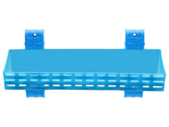 Полиця R plastic Ротанг, пряма, 1 ярус, голуба, 13103