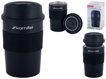 Термокружка Kamille нержавеющая сталь с TPR вставкой 360мл