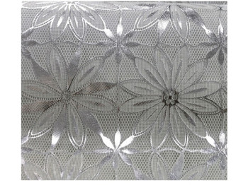 Клеенка виниловая ажурная "Lace" с серебром 1,37x20 метров (цена за рулон)