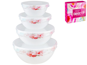 Набор емкостей для хранения продуктов с крышкой Версаль (005) (цена за набор 4шт)
