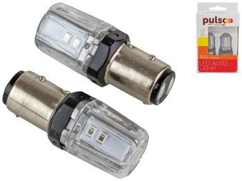 Лампа Pulso габаритные LED 1157/BAZ15d/12SMD-2835, 9-36v, 120/50lm (цена за 2шт) (LP-66157R)