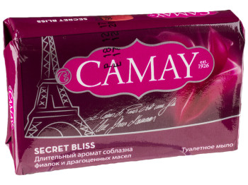 Мило туалетне тверде Camay Таємна насолода з ароматом фіалок 85г