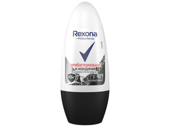 Дезодорант-антиперспирант шариковый Rexona Motionsense Антибактериал. и невидимый на черной и белой 