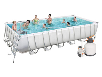 Басейн каркасний прямокутний Power Steel. Bestway 56475