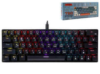 Клавиатура игровая TWolf T60 Blue Switch, Цвет Черный