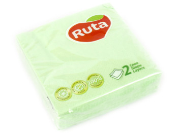 Салфетки "Ruta Double Luxe" двухсл. зеленые 24x24см  40шт