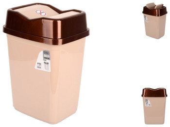 Контейнер для сміття Violet House 0094 Бабочка Cappuchino, з кришкою, 10л, 8694313000943