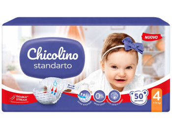 Подгузники Chicolino Standarto Jumbo, усиленные бортики, размер 4, 7–14 кг, 50 шт