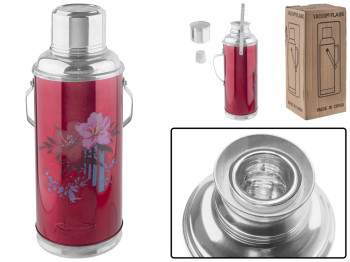 Термос Китай 1,2л металевий зі скляною колбою