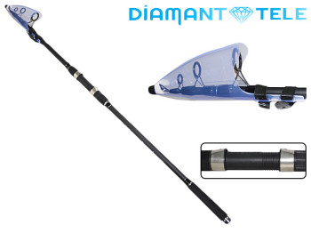 Спінінг телекарп Sams fish "Diamant" карбон, 4 кільця, 4 секції, 80-200г 3,3м
