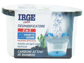 Поглотитель Irge, бамбуковый уголь, 2в1 влага и запах,400 мл