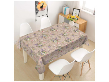 Клейонка GlossyN, 3 шари, на тканинній основі, глянсова, 1,37×20м, дизайн квітковий (ціна за рулон)