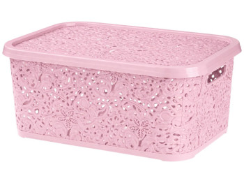 Корзинка R plastic Ажур, 6л, 28,5x20,5x12,5см, пудра, 30608