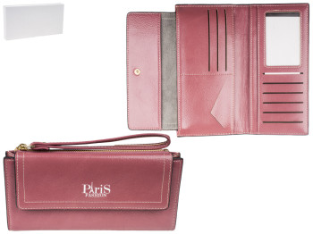 Кошелек женский кожзам. розовый "Paris Fasion" 19х2,5х9,5см