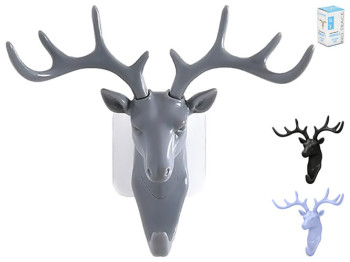 Гачок декоративний самоклеючий Deer для ключів/речей 18,5х17см