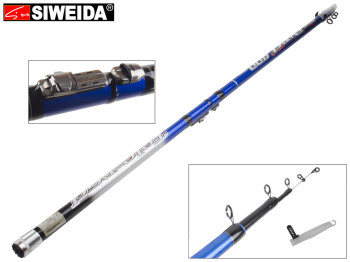 Вудка Siweida "Blue Bird" карбон+скловолокно, 5 кілець, 4-секційна 4м 5-20г