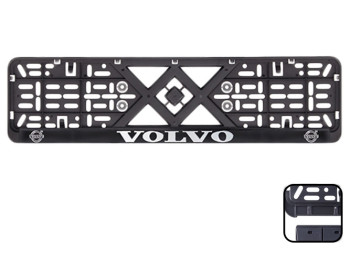 Рамка номера пластиковая с хромированной рельефной надписью VOLVO