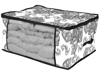 Чохол для білизни Idea Home Anthracite Flowers, 60x45x30см, 6900070585510