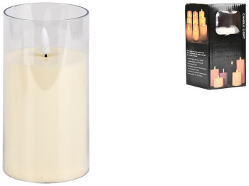 Свеча декоративная светодиодная, без батареек, 3шт х ААА, 7,5х15см