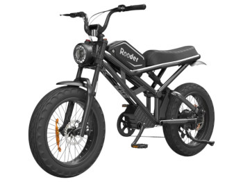Електровелосипед Rooder, 1000Вт, 48в 25ач, дискові гальма, 20×4 дюйми, колір чорний
