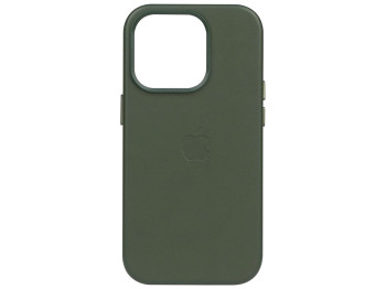 Чехол Leather Case для iPhone 14 Pro Цвет Sequoia green