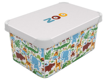 Контейнер з кришкою Qutu Style Box Zoo, 10л, 8690068355314