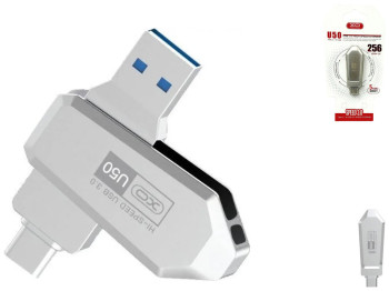 USB флеш-накопитель XO U50 USB3.0+Type C 256GB Цвет Стальной
