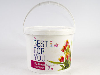 Стиральный порошок бесфосфатный универсальный "Best for You" 7кг (ведро) Чехия