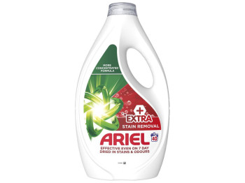 Гель для стирки Ariel Экстрасила, для белого белья, выведение пятен, 40 циклов, 1,8л
