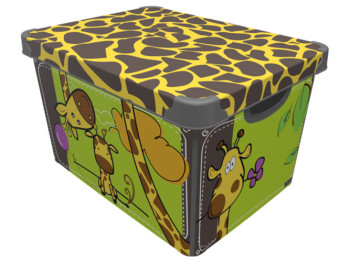 Контейнер для хранения с крышкой Qutu Style Box Giraffe, 20л