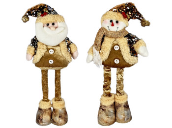 Фигура новогодняя Santa Snowman, 62см, ноги-телескоп