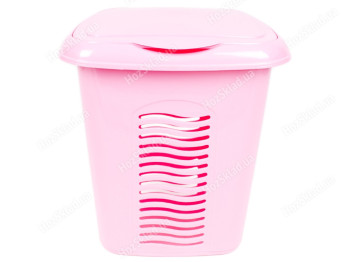 Кошик для білизни з кришкою 40л (колір рожевий) Консенсус
