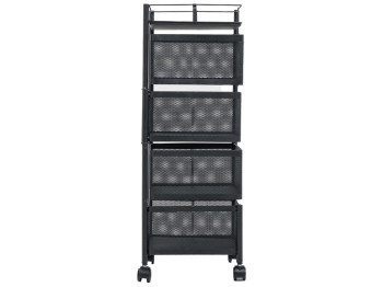 Етажерка на колесах Cube на 4 яруси, 27х64см R100112-BL