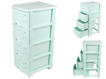 Комод "Ажур" (колір - бірюзовий) Efe plastics 47х38х90см