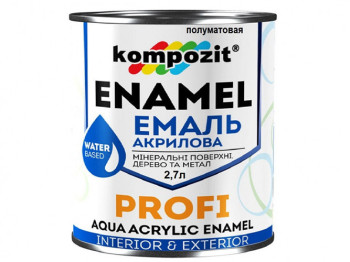 Емаль акрилова PROFI Біла /шелк.-матова/2,7л