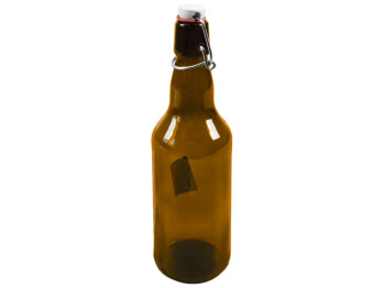 Пляшка з кришкою "Beer" 500мл коричнева 10022