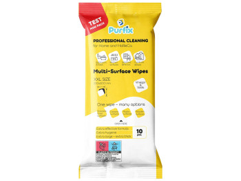 Салфетки влажные для уборки Purfix, хозяйственные, универсальные, 10шт