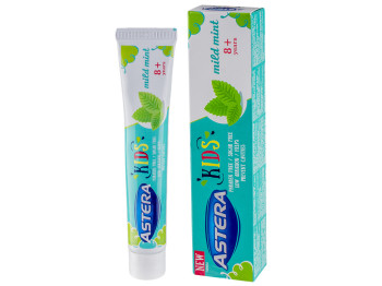 Зубна паста дитяча Astera Kids "Mild mint" від 8 років, з м'яким смаком м'яти 50мл.