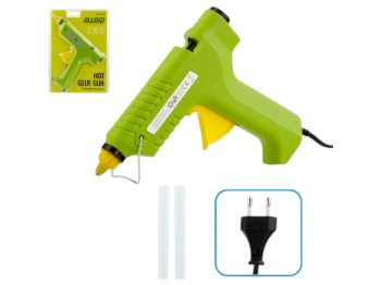 Клеевой пистолет Alloid 80 вт, для стержней 11 мм, с подставкой и стержнями в комплекте