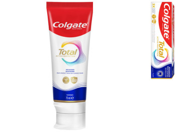 Зубна паста Colgate Тотал Комплексне відбілювання, 75мл