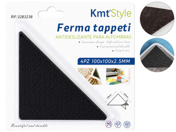 Антиковзкі накладки для килимів KmtStyle трикутні, 10×10 см, (ціна за 4 шт)