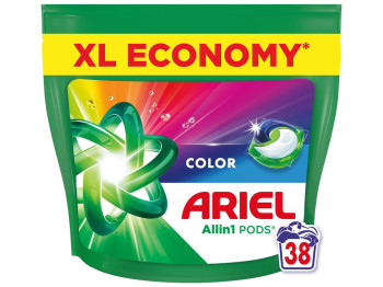 Капсулы для стирки Ariel Pods All-in-1 Color, для цветного белья, 38шт
