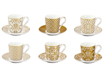 Набор чашек для эспрессо My Coffee Empire, с блюдцем (цена за набор 6шт) 06368